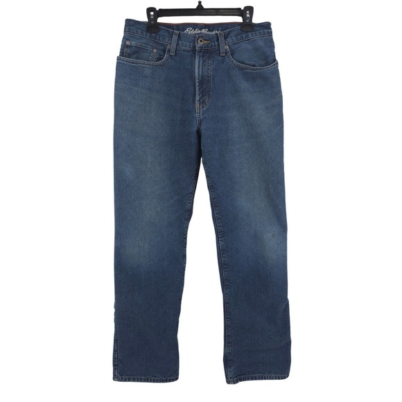 Eddie Bauer Flannel Lined Relaxed Jeans Mens 32x32